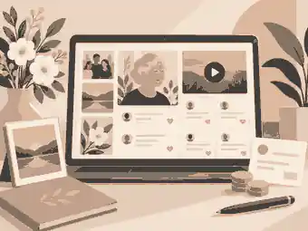 Online memorial with tributes after a Zoom funeral