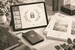 Preserved guestbook archive with printed tributes