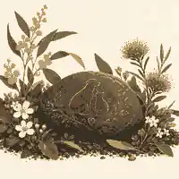 make a pet memorial feel personal without being overdone: Pet garden stone with flowers