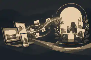 Digital memories arranged into a respectful memorial