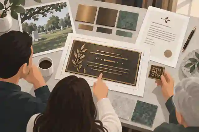 Bronze plaque wording proof with material samples