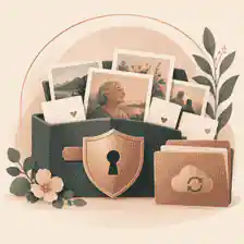 Secure memorial archive with messages and photos