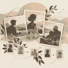 Life story timeline with photos and voice memories