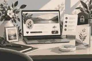 Trusted sharing checklist beside a memorial donation link