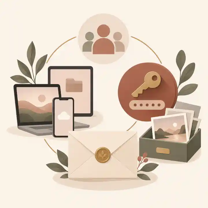 Trusted access plan for digital accounts and family memories