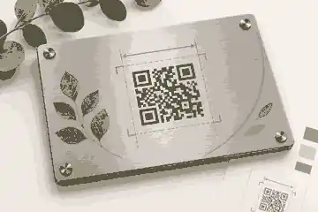 what size should a qr code be on a plaque: QR plaque size proof with quiet zone guides