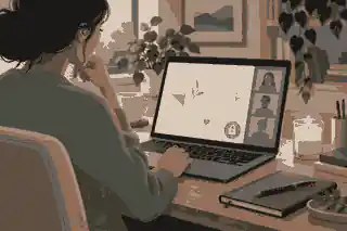 Private remote team condolence message on a laptop