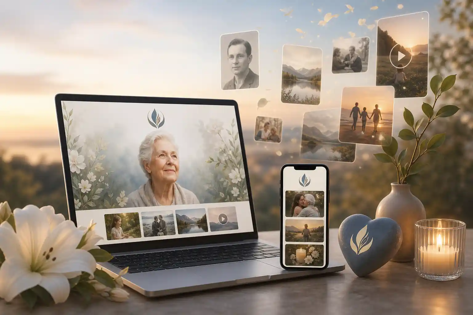 online memorial sites for photos and video guide by Evaheld Memorials — featured visual for What are the best online memorial sites for photos and video? Features by Evaheld Memorials