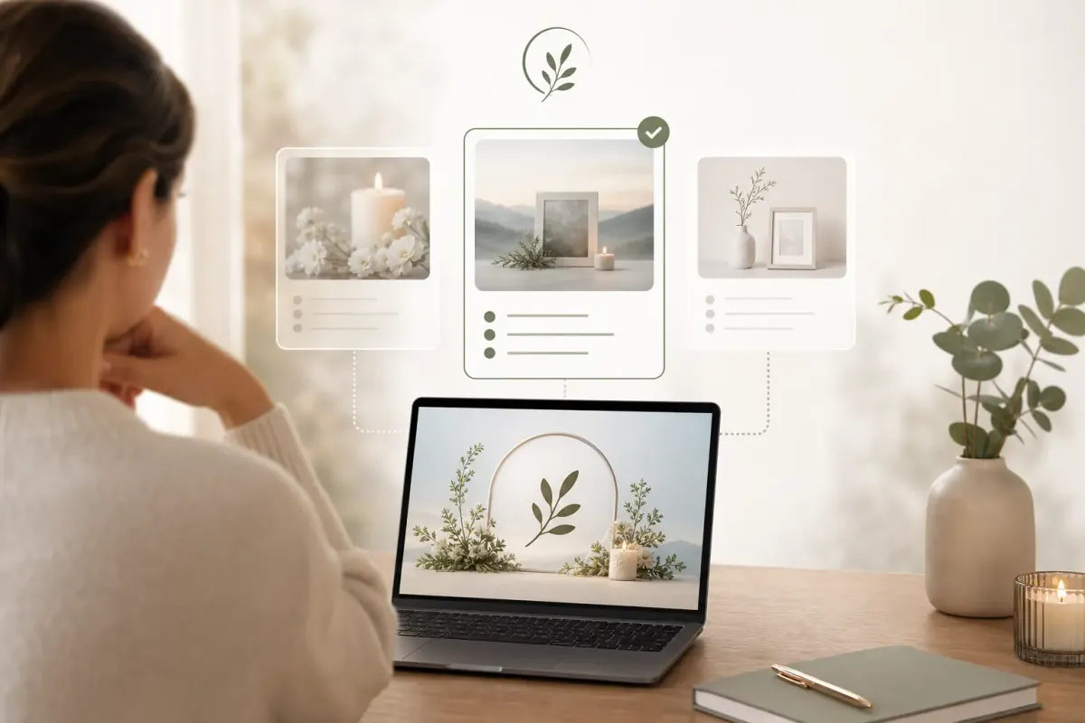 compare before choosing an online memorial site guide by Evaheld Memoria — featured visual for What should families compare before choosing an online memorial site? by Evaheld Memorials