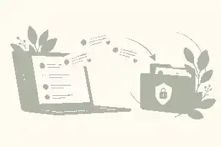 export a virtual guestbook: Virtual guestbook export flowing into a secure family archive