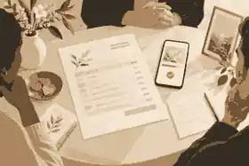 best way to raise money for a funeral: Family reviewing funeral donation wording and costs