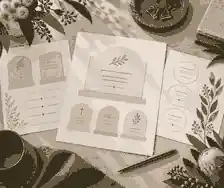 headstone inscription ideas: Headstone wording proof with dates and flowers