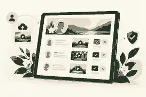 how do contributors upload videos to a memorial page: Moderated memorial guestbook with video memories