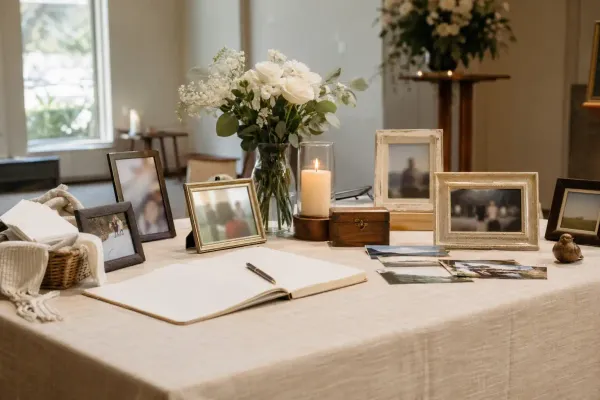 Memory table ideas for funerals with flowers and keepsakes for Evaheld M — featured visual for Memory Table Ideas for Funerals: Turning Farewells into Living Legaci by Evaheld Memorials