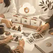 a digital memory vault: Family photographs organised into a protected digital memory vault
