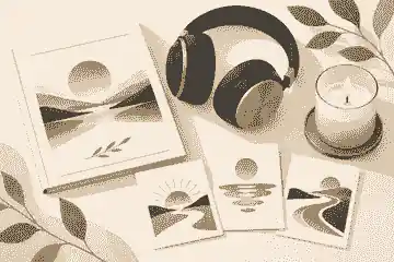 best modern funeral songs: Funeral song cards beside a candle and order of service