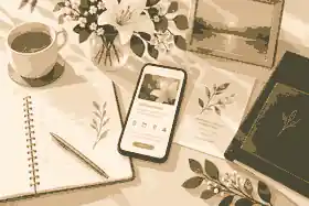 coordinate funeral logistics via web pages: Family planning funeral details on a memorial page