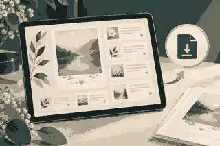 download a memorial board to pdf: Digital memorial board prepared for PDF download