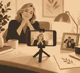 record a video message to be sent after i die: Phone recording a private memorial video with consent notes