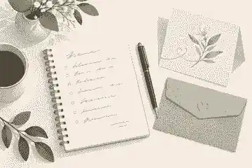 start a funeral fundraiser: Funeral fundraiser notes arranged beside a candle and flowers