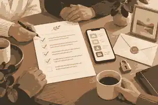 create a digital legacy planning checklist: Digital legacy checklist with family records and privacy notes