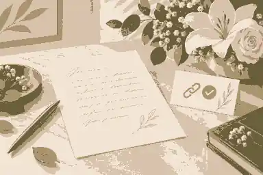 write a funeral donation request: Funeral donation wording draft beside flowers